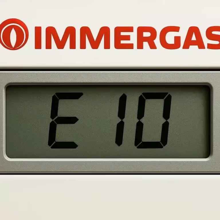 Dettaglio del rubinetto di carico di una caldaia Immergas, utilizzato per ripristinare la pressione.