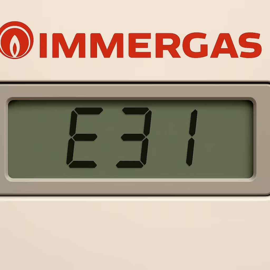 Tecnico a Parma controlla il cablaggio tra comando remoto e caldaia Immergas per errore 31.